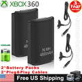 2*4800mAh Rechargeable Battery Pack Charger Cable Dock for Xbox 360 Controller