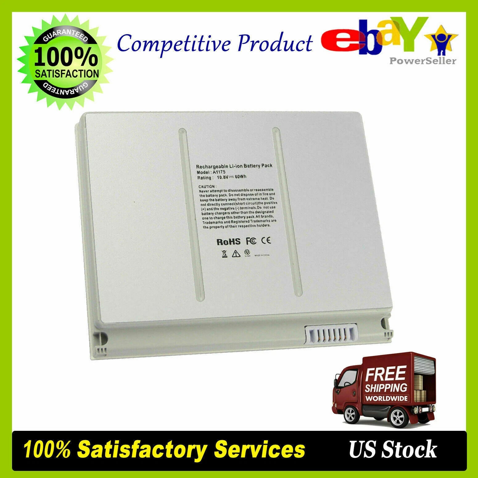 A1175 Laptop Battery for Macbook Pro 15" A1211 A1226 A1260 A1150 (2006-2008) US