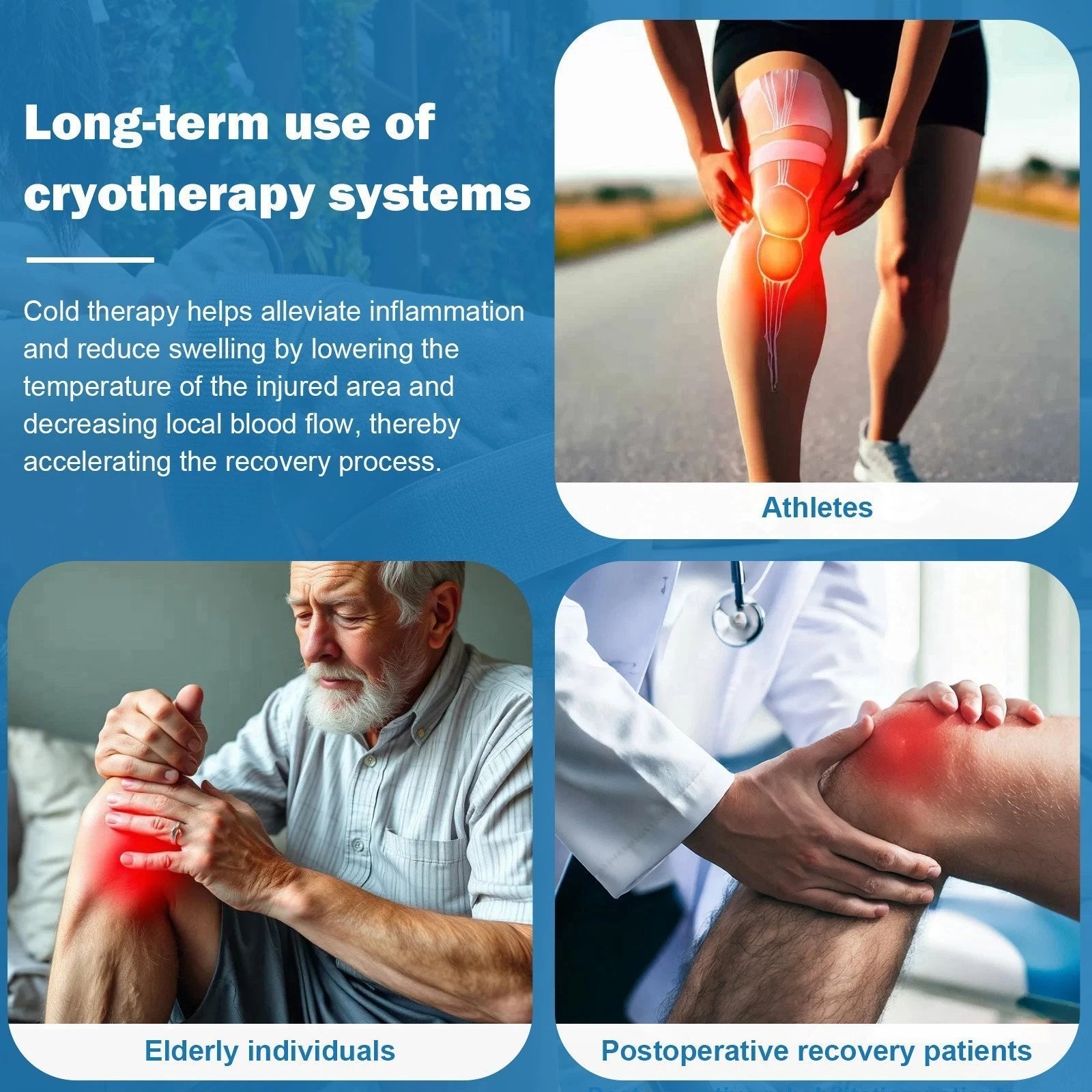 Cold Therapy Ice Machine for Knee Care After-Surgery Swelling Pain Relief Injury