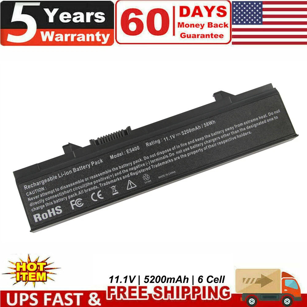 6 Cell Battery for Dell Latitude E5400 E5500 E5410 E5510 KM742 PX644H KM970