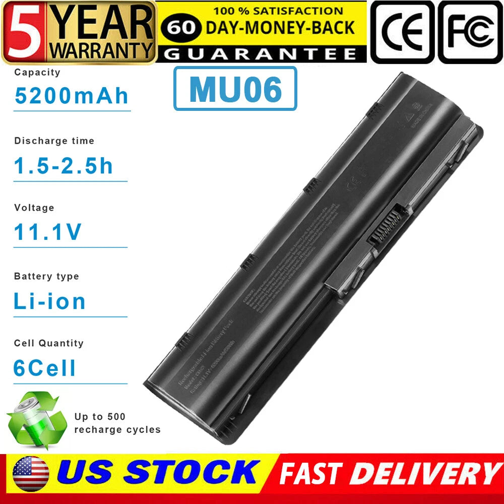 Battery for HP MU06 593553-001 CQ56 CQ62 CQ32 CQ42 G62 G56 G72 g4 G6 G7 MU09