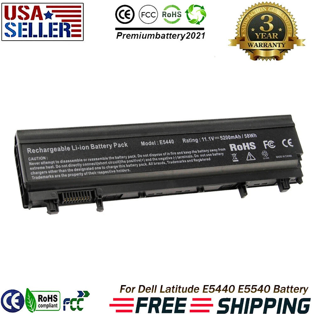 6Cell Laptop Battery For Dell Latitude E5440 E5540 Type VV0NF NVWGM 0M7T5F 1N9C0
