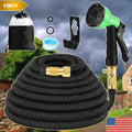 Durable 100 FT Heavy Duty Expandable Flexible Garden Water Hose Spray Nozzle