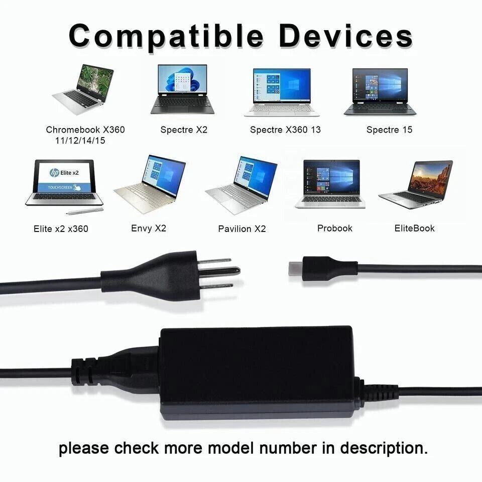 65W USB C Type-C Adapter Laptop Charger Universal Power Supply Cord for Lenovo
