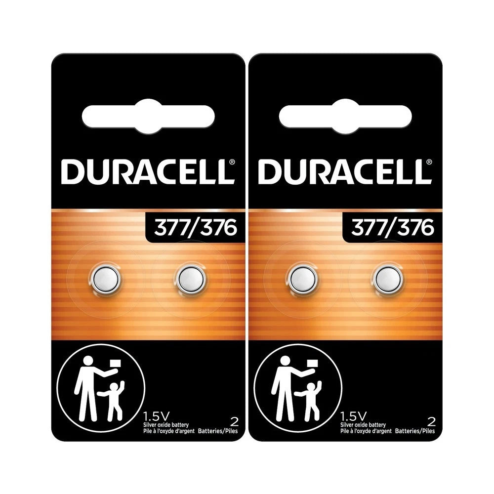 377 Batteries Replacement Watch Battery Equivalent Duracell x 4 Pack