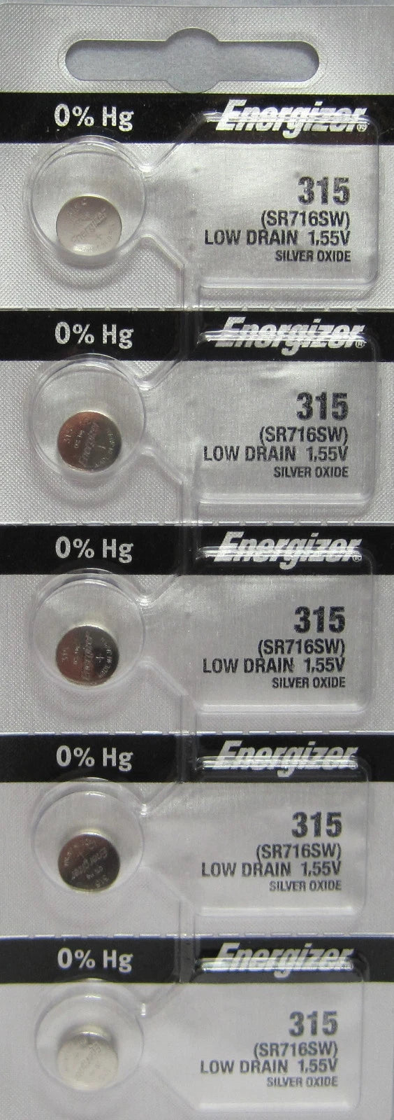 20 315 Energizer Silver Oxide Watch / Electronic Batteries
