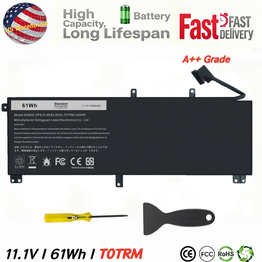 T0TRM Battery FOR DELL XPS 15 9530 Precision M3800 H76MV 7D1WJ Y758W 61Wh