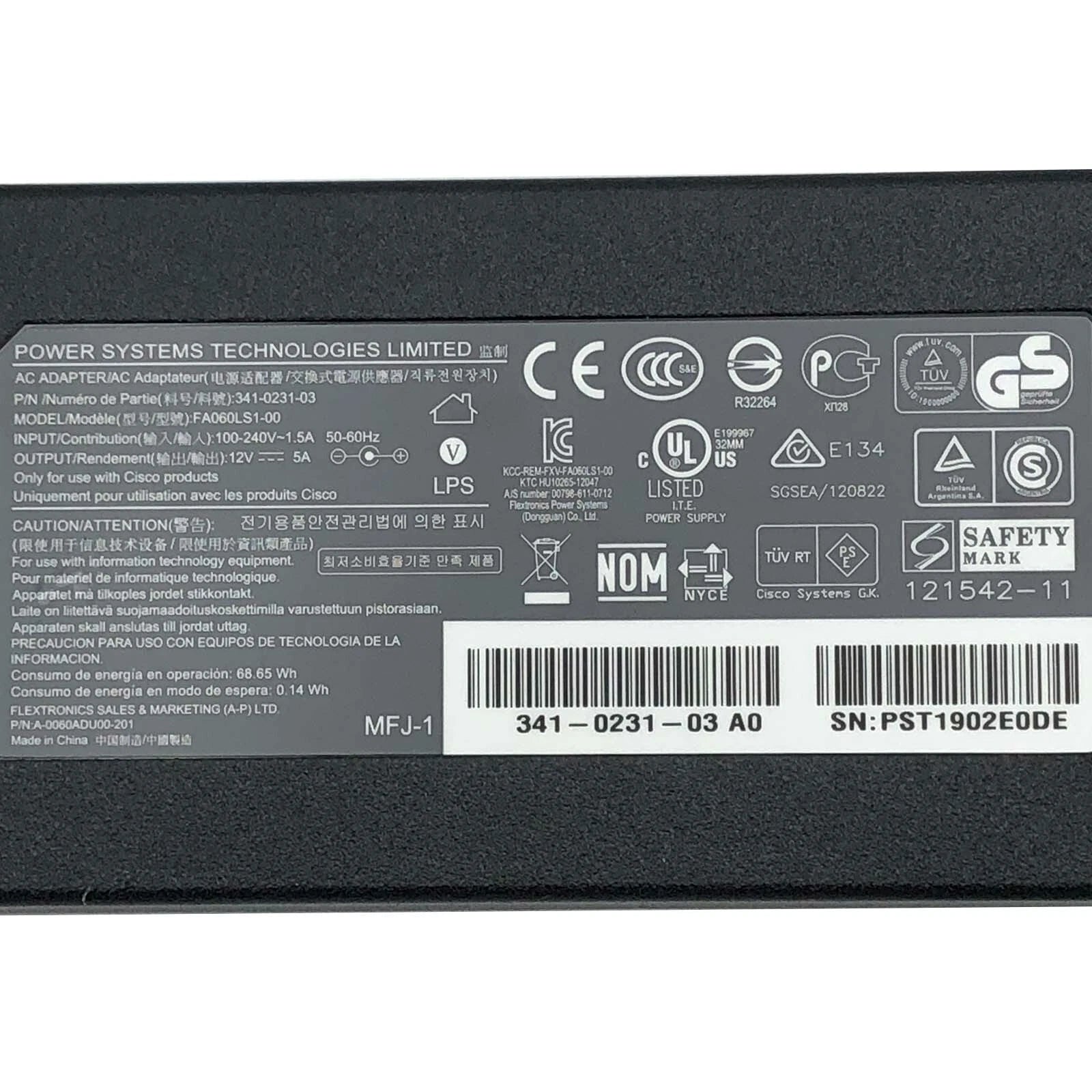 NEW Original Flextronics Adapter for Cisco-Linksys NAS200 Network Storage System
