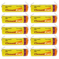 10x OmniCel ER14505 3.6V 2.4Ah Sz AA Lithium Battery Tabs Sensors Detectors