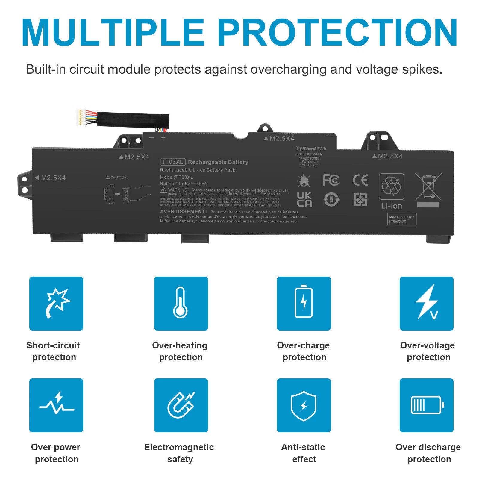 TT03XL 933322-855 Laptop Battery For HP EliteBook 755 850 G5 ZBook 15U G5 56Wh