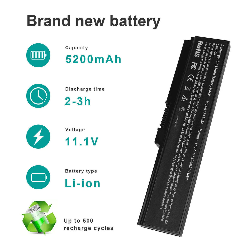 PA3635U-1BRS Battery for Toshiba Satellite L745 L750 L755 L755D PA3634U-1BRS