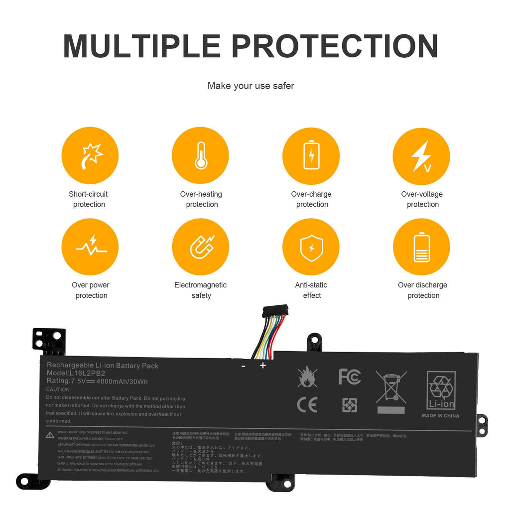 Battery For Lenovo Ideapad 320 330 L16L2PB2 L16L2PB3 L16M2PB1 L16S2PB2 L16C2PB2