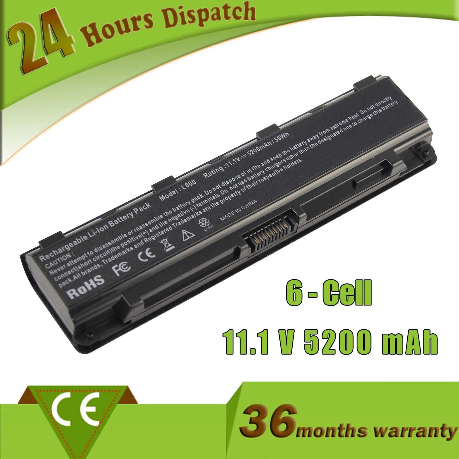 for Toshiba Satellite PA5024U-1BRS C850 C855 C855D C55T PA5023U-1BRS Battery