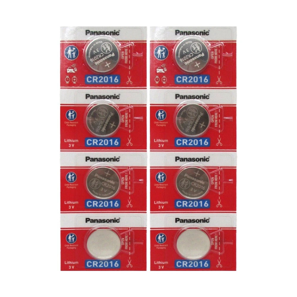 8 Pcs Super Fresh Panasonic Lithium ECR2016 CR2016 CR 2016 3V Batteries