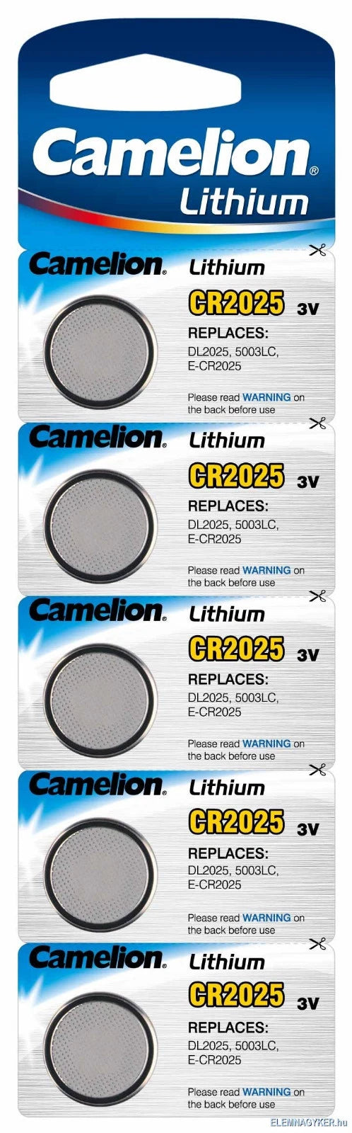 5 Camelion CR2025 CR 2025 ECR2025 Lithium 3V Batteries