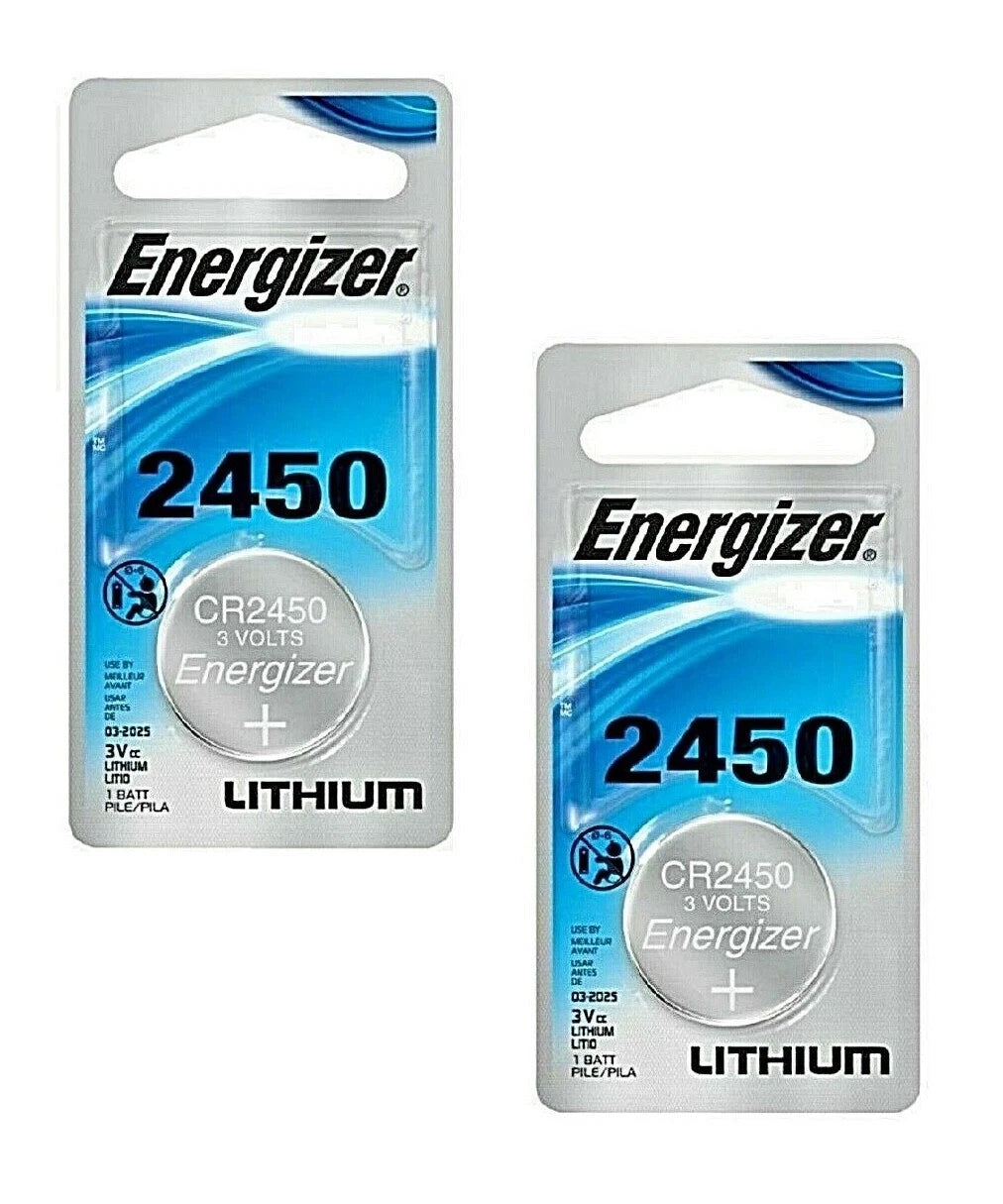 2 x Energizer ECR2450BP-1 Lithium Coin Cell Battery x 2 New