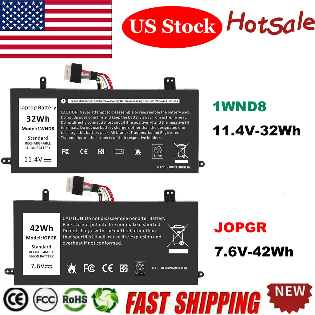 J0PGR JOPGR 1WND8 Battery for Dell Latitude 5285 5290 2-in-1 Series FTH6F 0RDYCT