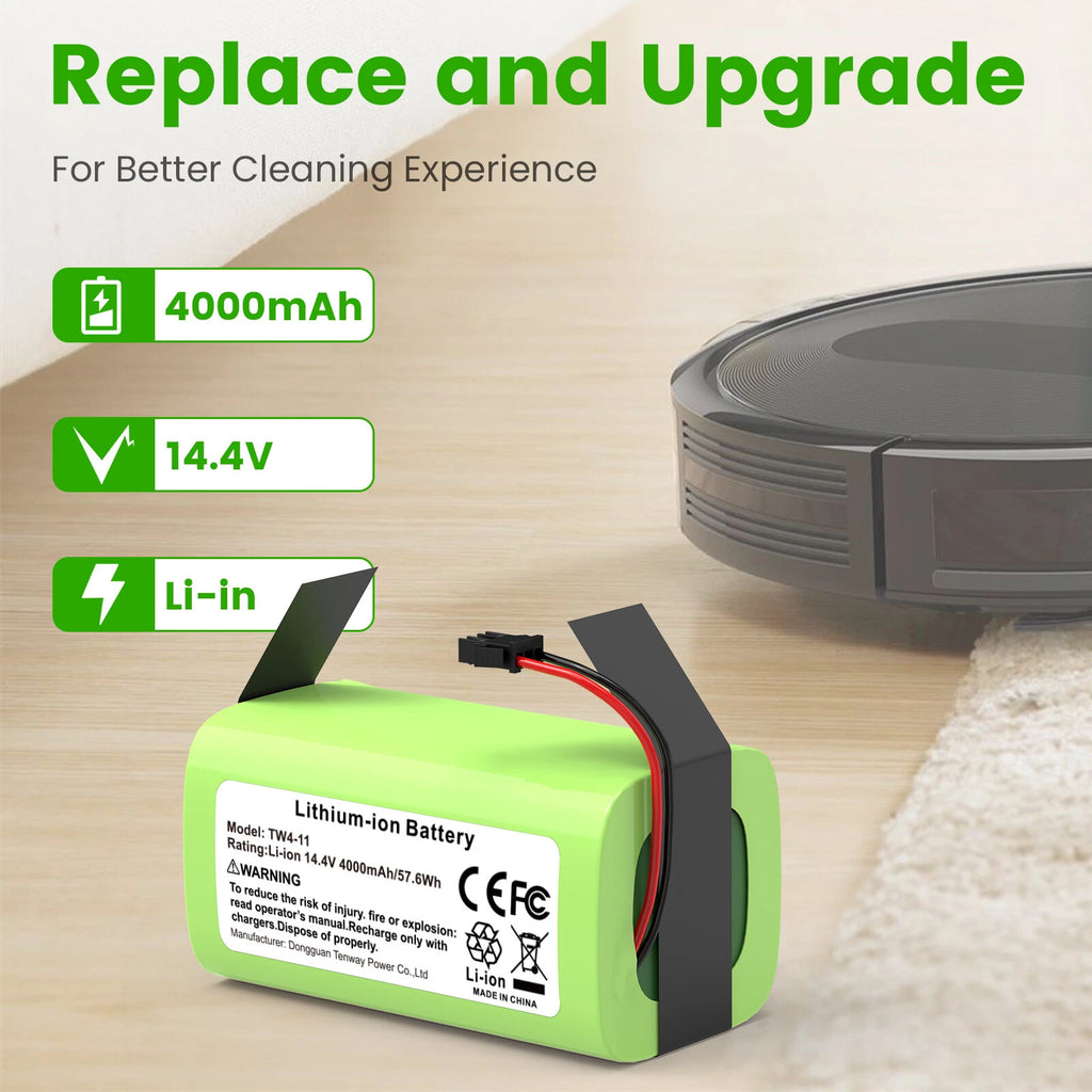4.0Ah 14.4V LI-ION Battery For Eufy TW4-11 RoboVac 11 11S 15T 15C 25C Deebot N79