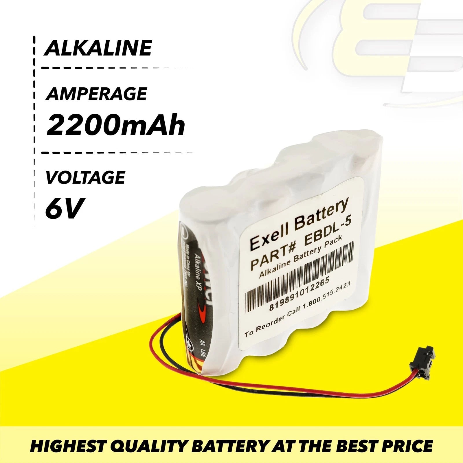 Exell Battery Door Lock 6V Battery Fits Saflok and Intellis S7400-12 USA SHIP