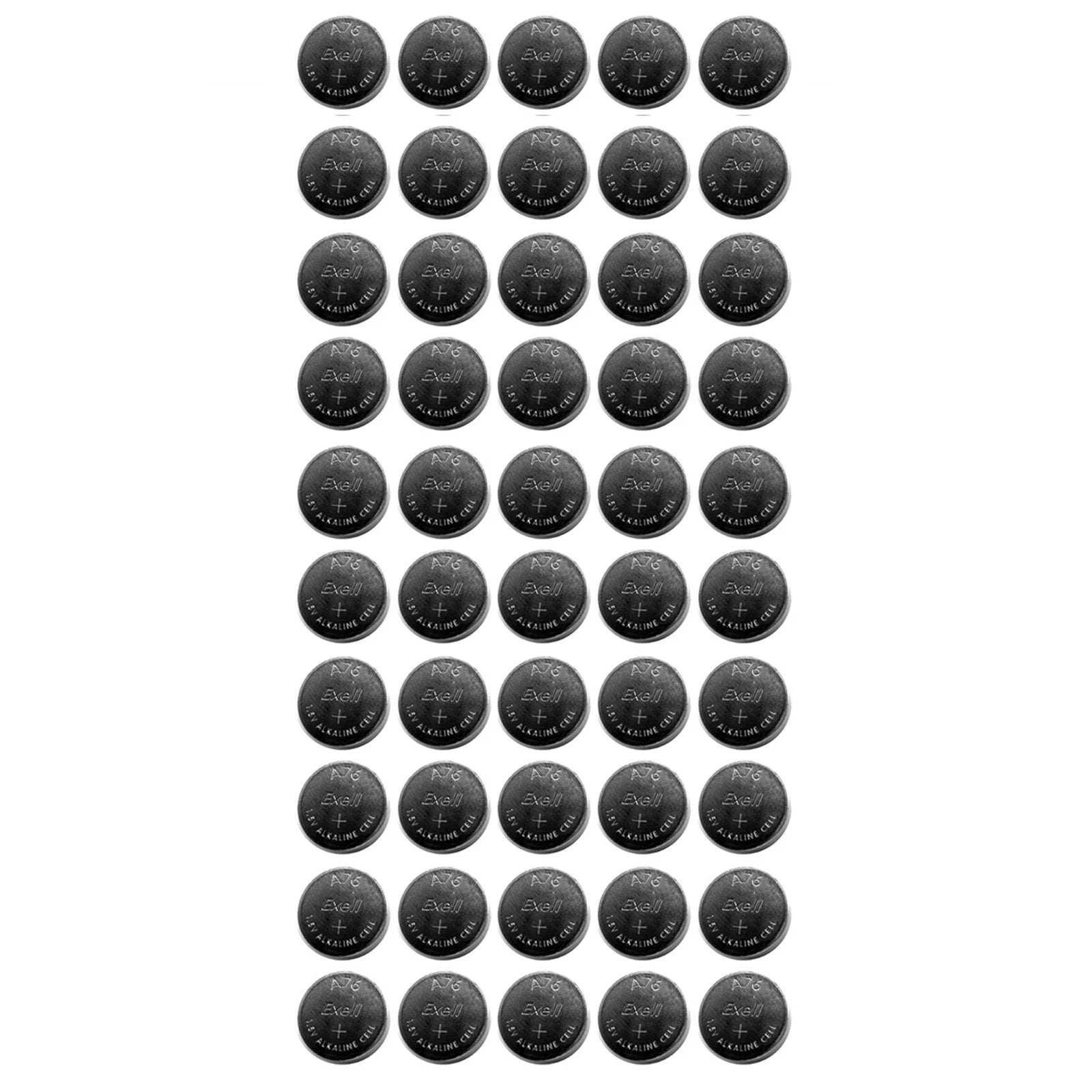 50x Exell A76 1.5V LR44 Alkaline Watch Battery AG13
