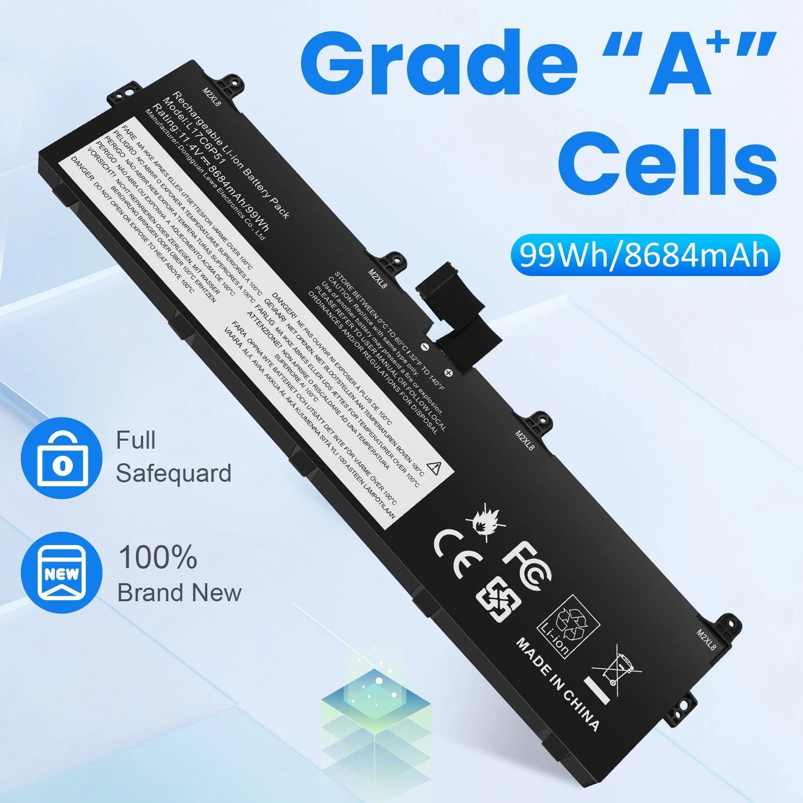 For Lenovo Thinkpad P72 P73 L17C6P51 L17M6P52 01AV497 01AV498 SB10K97636 99Wh