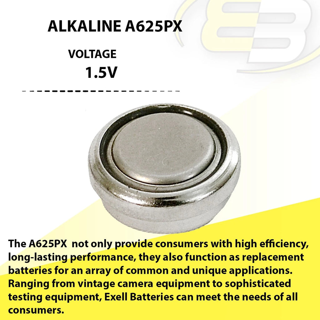 10x Exell A625PX 1.5V HIGH CAPACITY Alkaline Battery LR09 PX625A D625 EPX625G