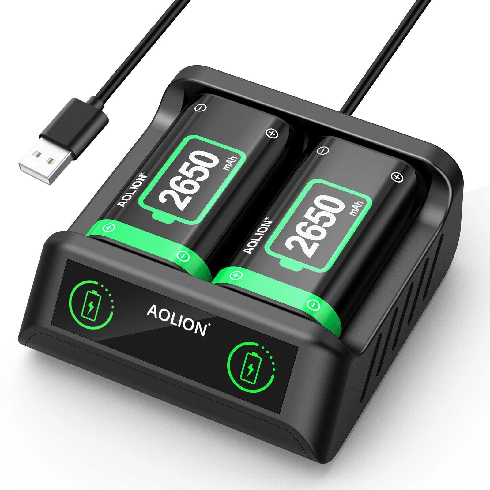For XBOX ONE Controller Battery Charging Dock + 2x Rechargeable Battery Pack