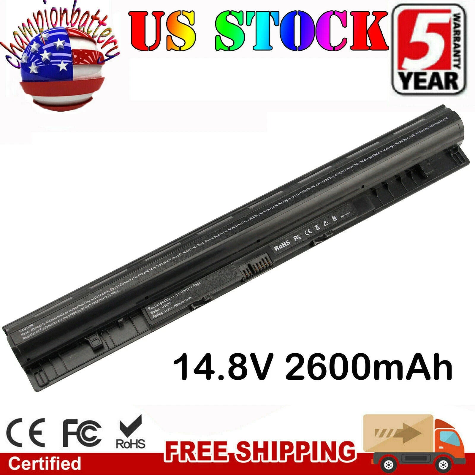 Battery for Lenovo G500S G505S G505-20255 Z50-75 Z50-70 G40-70 Notebook PC