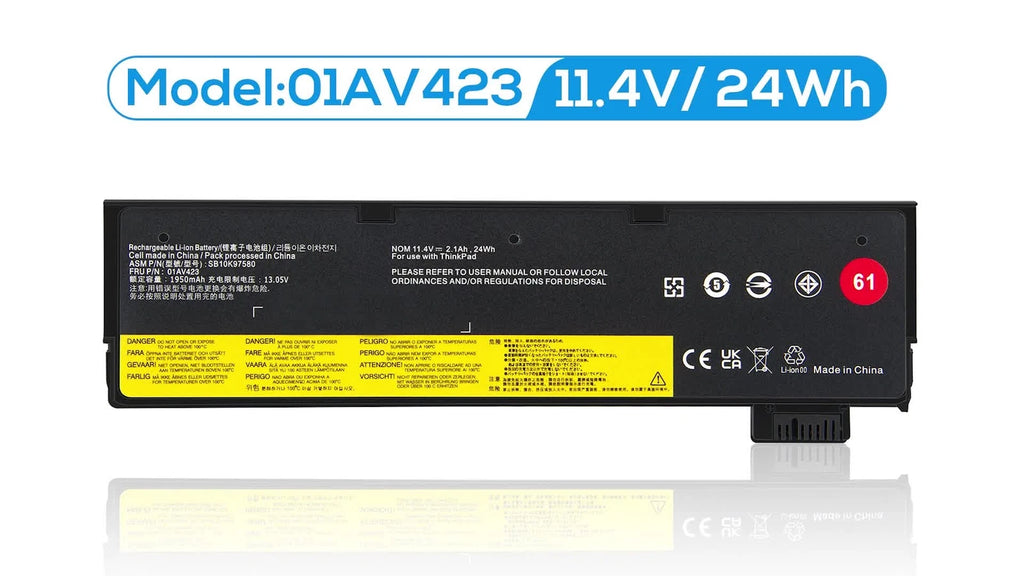 01AV424 01AV423 Laptop Battery for Lenovo ThinkPad T470 T480 T570 P51S P52S PC
