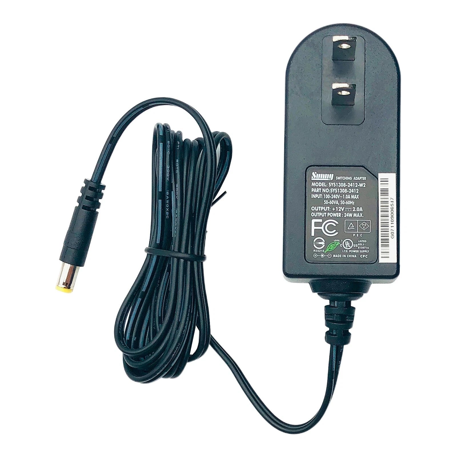 NEW Original Sunny AC Power Adapter SYS1308-2412-W2 12V 2A 24W - Free Shipping