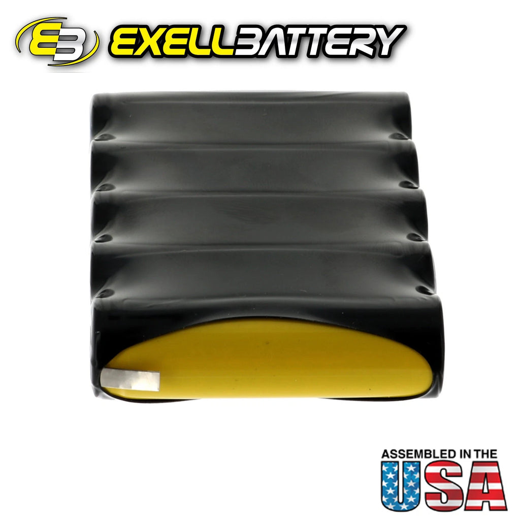 Exell 6V 1000mAh NiCd Battery Pack w/ Tabs Scanner Power Tool Torch Solar