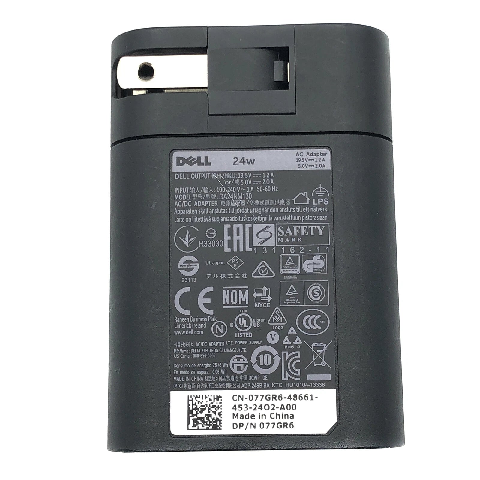 NEW Original DA24NM130 KTCCJ AC Adapter O77GR6 For Dell Venue 11 Pro 11i 8 7