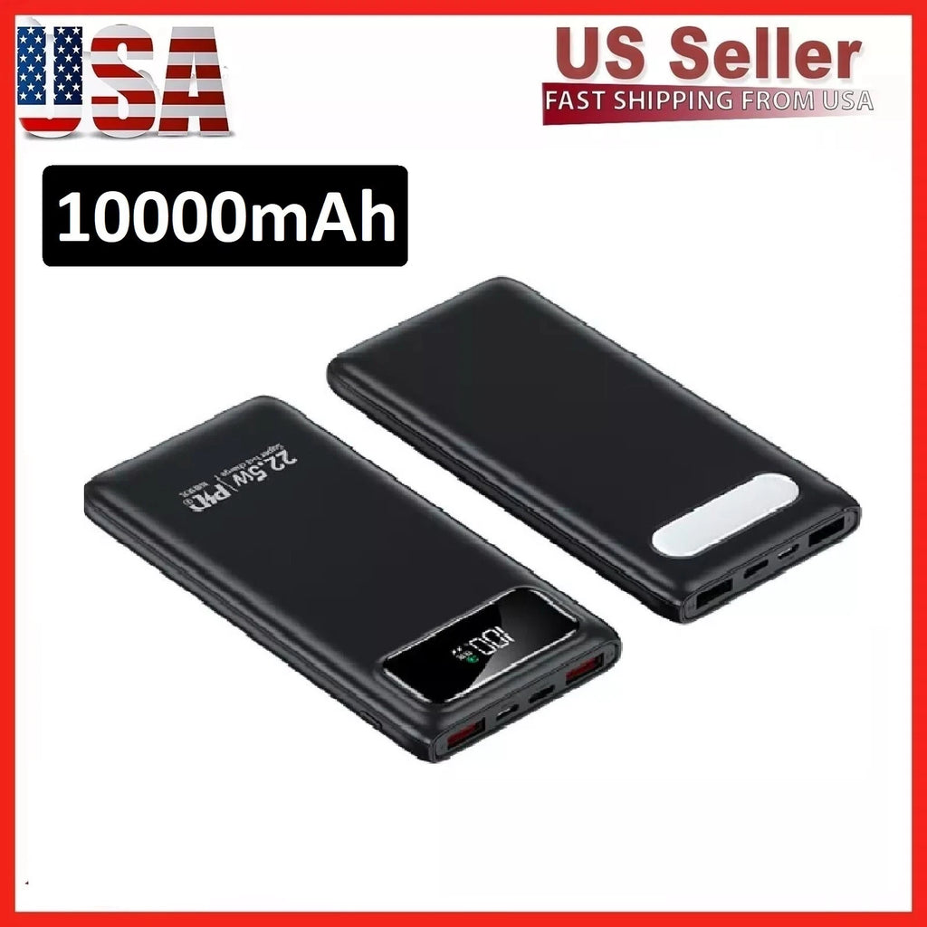 Power Bank 10000mAh Charging Portable External Battery Backup for Cell Phone