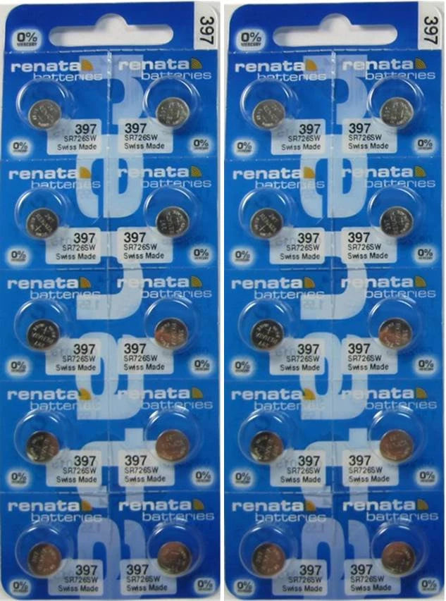 397 Renata Silver Oxide Watch / Electronic Battery 20 Pcs