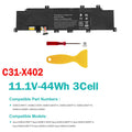 NEW C31-X402 Battery Fr Asus VivoBook S300 S300C S300CA S400C S400E S300E S400CA