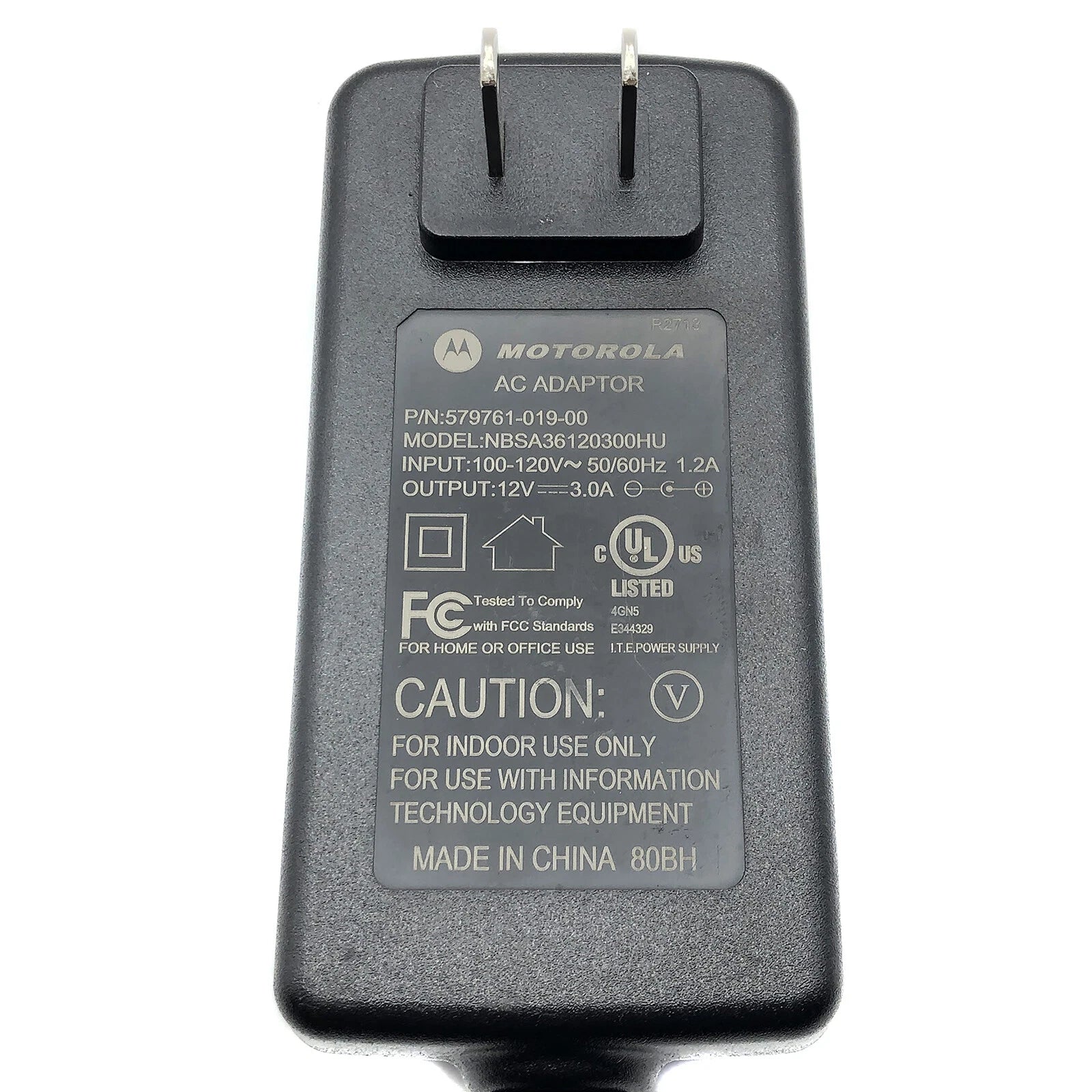 NEW Original Motorola NBSA36120300HU AC Wall Power Supply Adapter 12V 3A 36W OEM