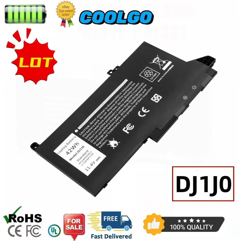 ?Lot 10x DJ1J0 BATTERY FOR DELL Latitude 12 7280 7290 13 7380 7390 14 7480 7490