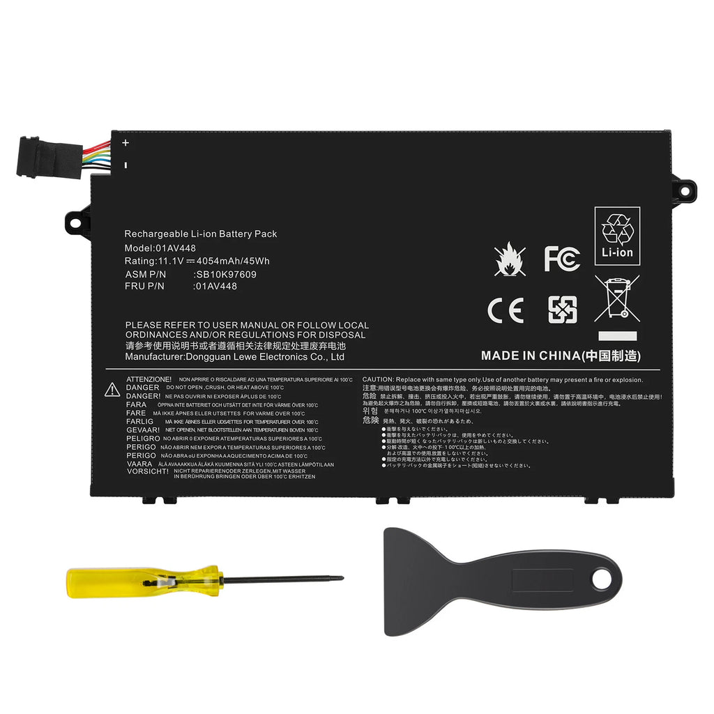 For Lenovo ThinkPad E480 E490 E590 Battery E585 E595 E14 E15 Series L17M3P52