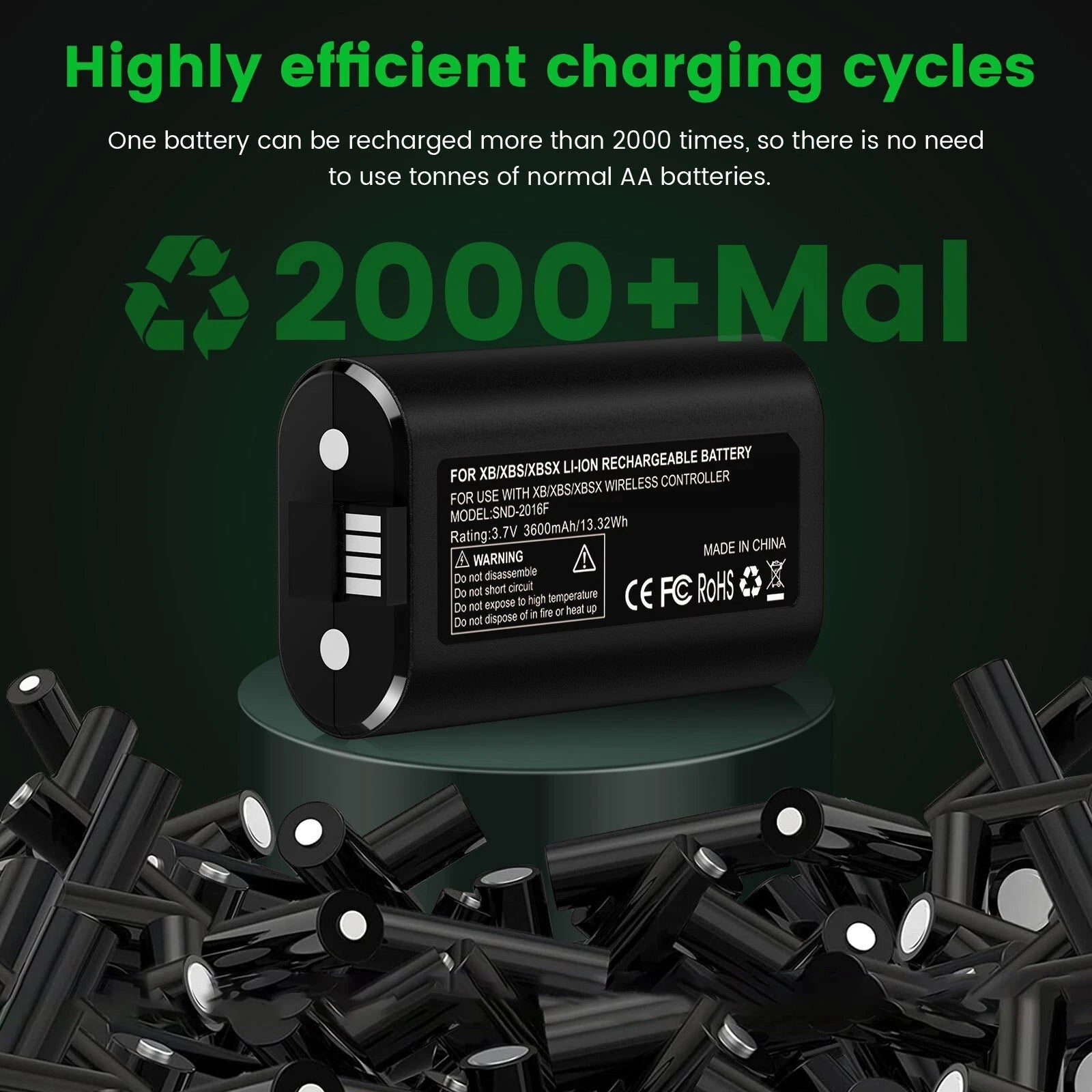 For XBox One Series X/S Controller USB Charger Cable Dock Rechargeable Battery