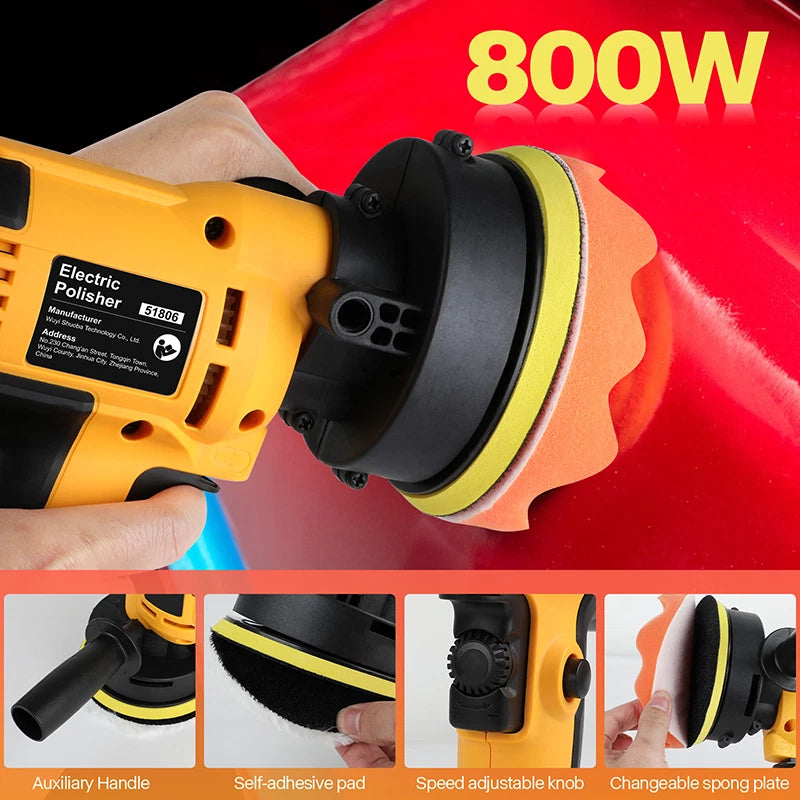 1000W Polisher 4" - 5" Mini Car Detailing Buffer & Sander Machine Kits