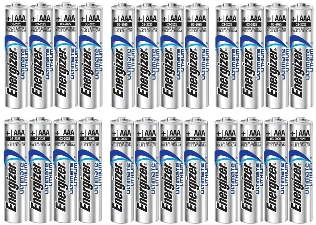 24 x Energizer AAA Ultimate Long Lasting Lithium Batteries L92BP