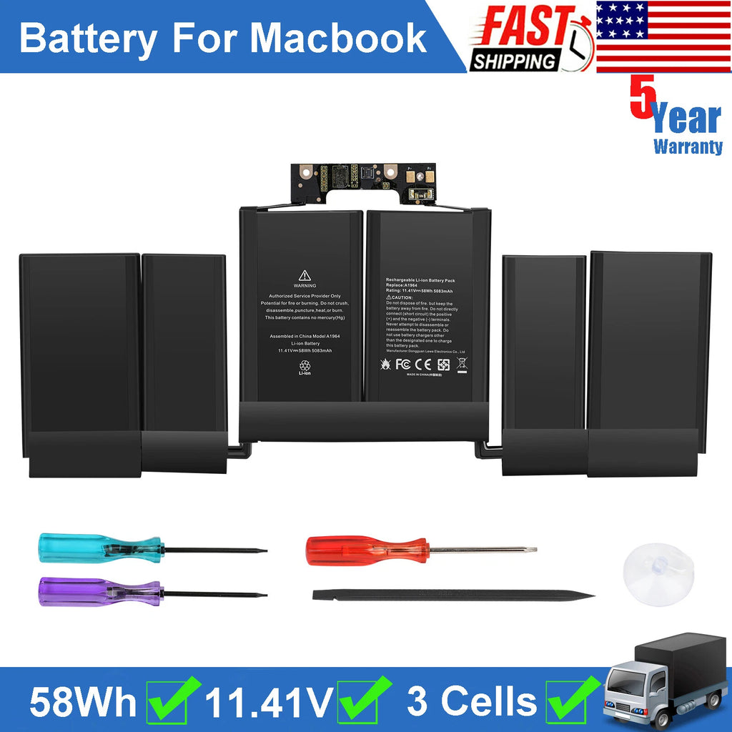 A1989 A1964 Battery For Apple MacBook Pro 13" A1989 A2251 2018 2019 2020 5086mAh
