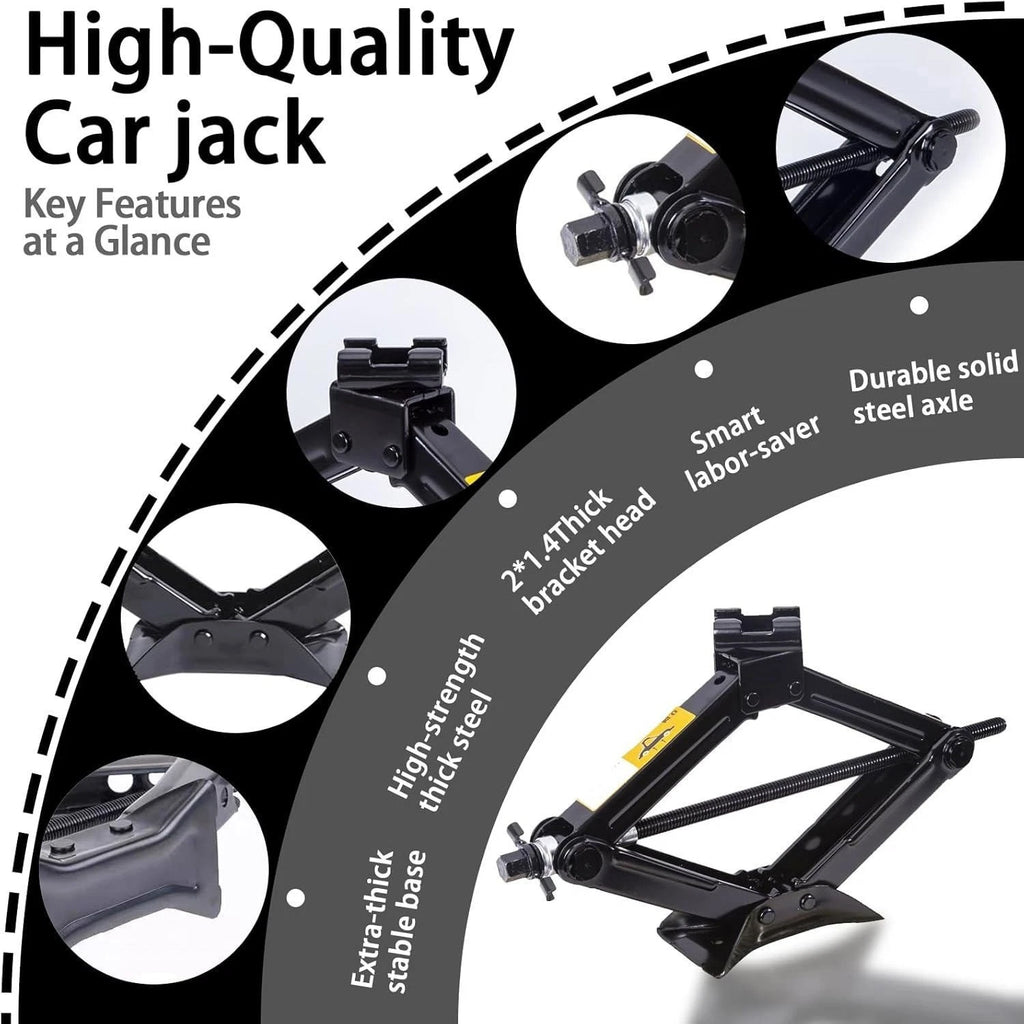 2.5 Ton Scissor Jack Carrying Bag for Car Van Garage Crank Wrench Speed Handle
