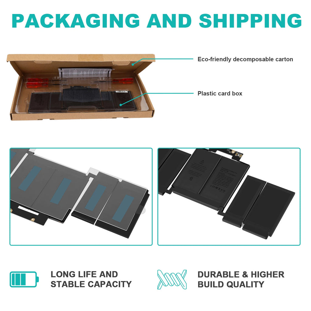 LOT A1964 Battery for Macbook Pro 13" A1989(EMC 3214) Mid 2018 2019 A2251 2020