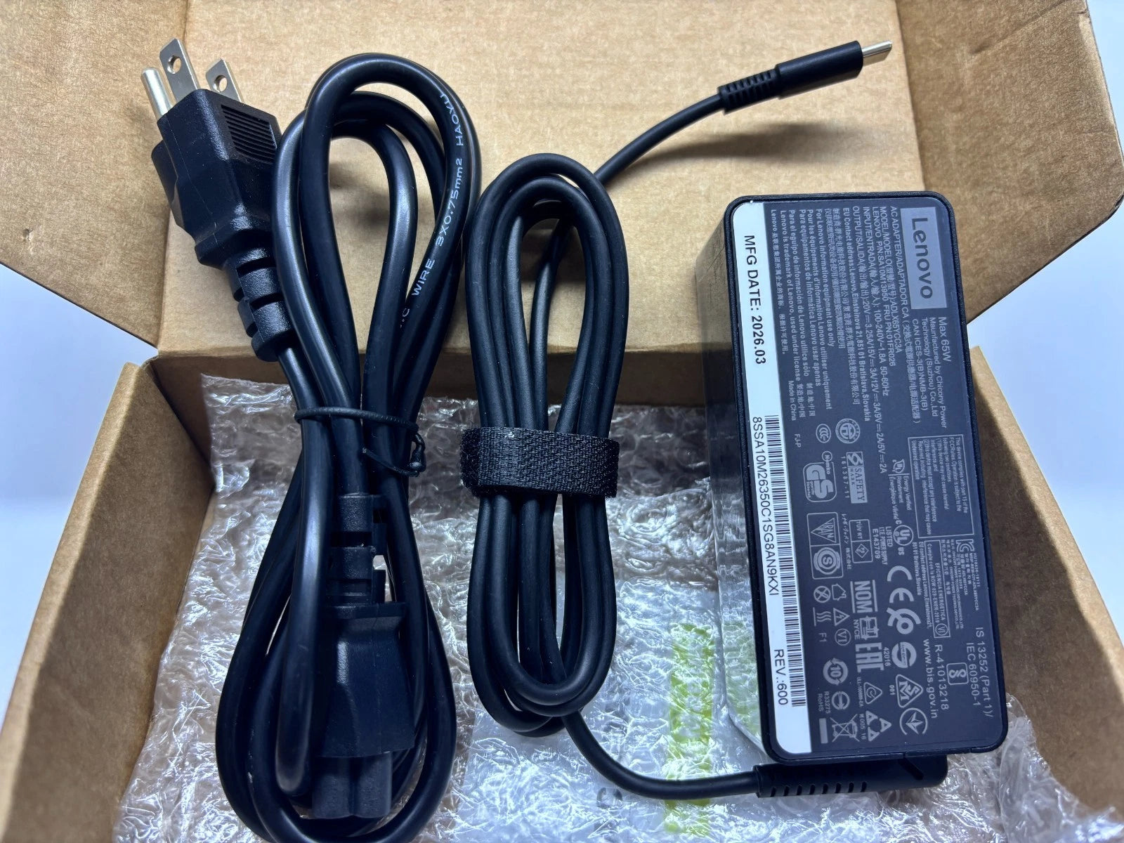 OEM NEW Lenovo 65W USB-C Adapter Charger ThinkPad X1 Carbon Yoga ADLX65YLC3A NEW