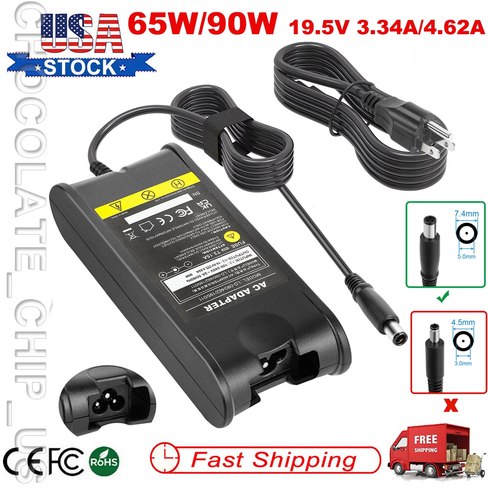 AC Adapter Charger For Dell Latitude E5250 E5430 E5440 E5450 E5530 E5540 E5550