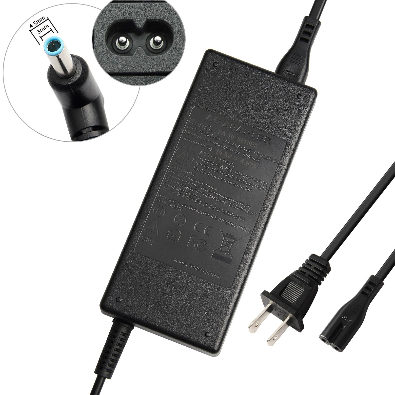 For HP 90W Smart AC Power Adapter Charger 710413-001, 709986-002, 854056-002