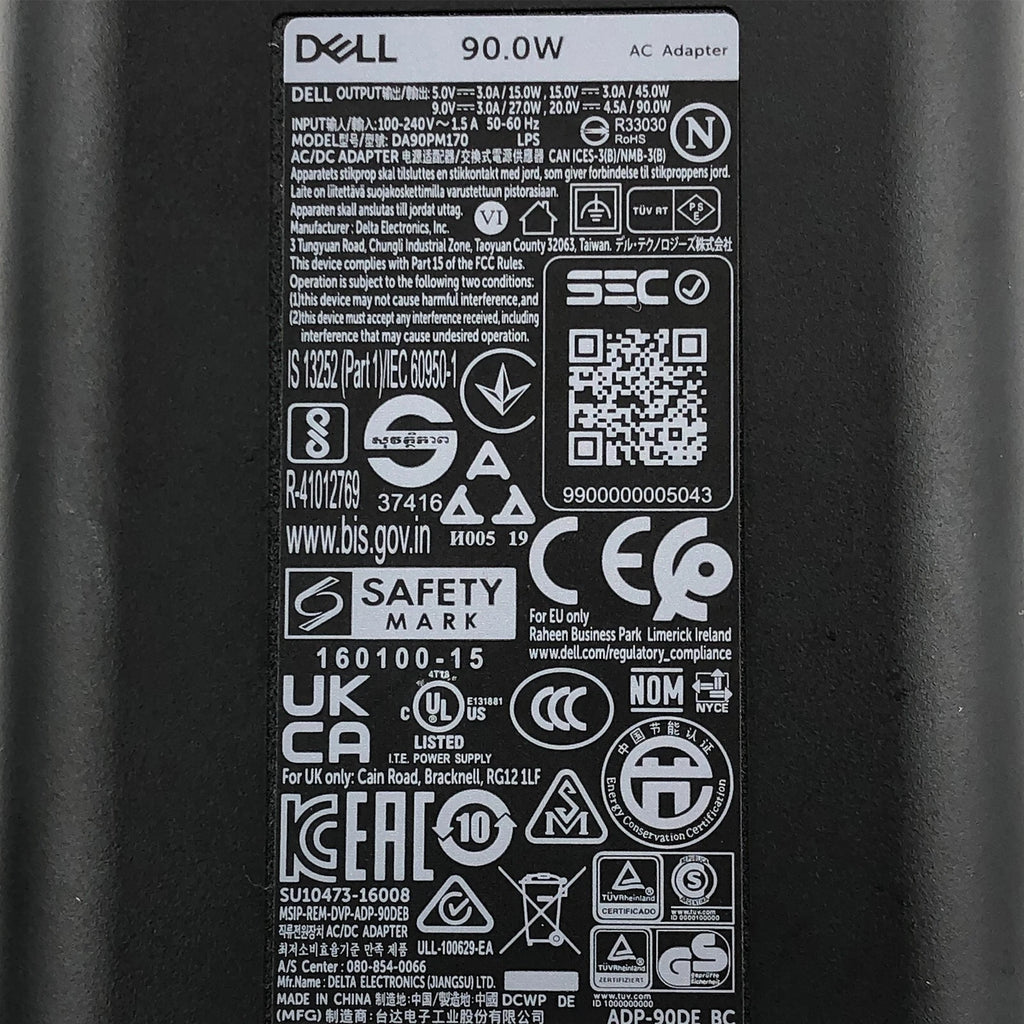 Brand NEW Genuine Dell DA90PM170 AC Adapter Laptop Charger 20V 4.5A 90W Type C