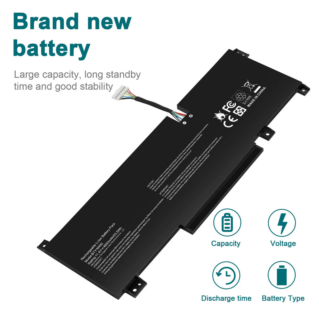 BTY-M492 Battery 53.5Wh For MSI Pulse GL66 GL76 Katana GF66 Sword 15 A11U WF66