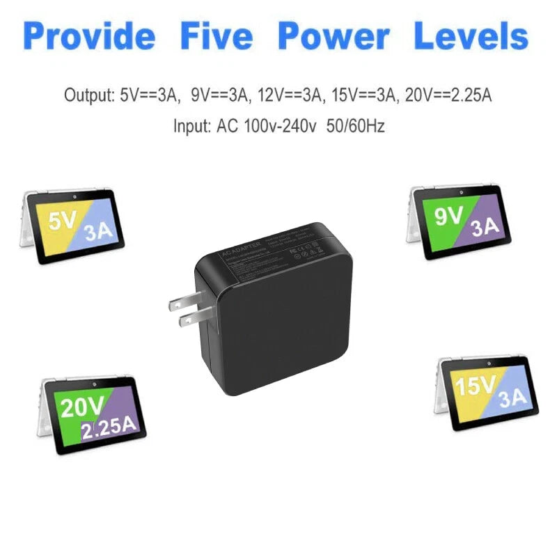 AC Charger for HP Chromebook 14 11 14A 11A G5 G6 G7 G8 EE Laptop Power Adapter